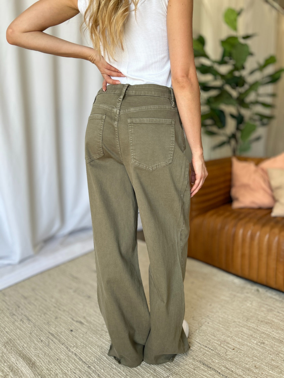 RFM Full Size High Rise Garment Dye Wide Leg Jeans - In Style Chics Boutique LLC