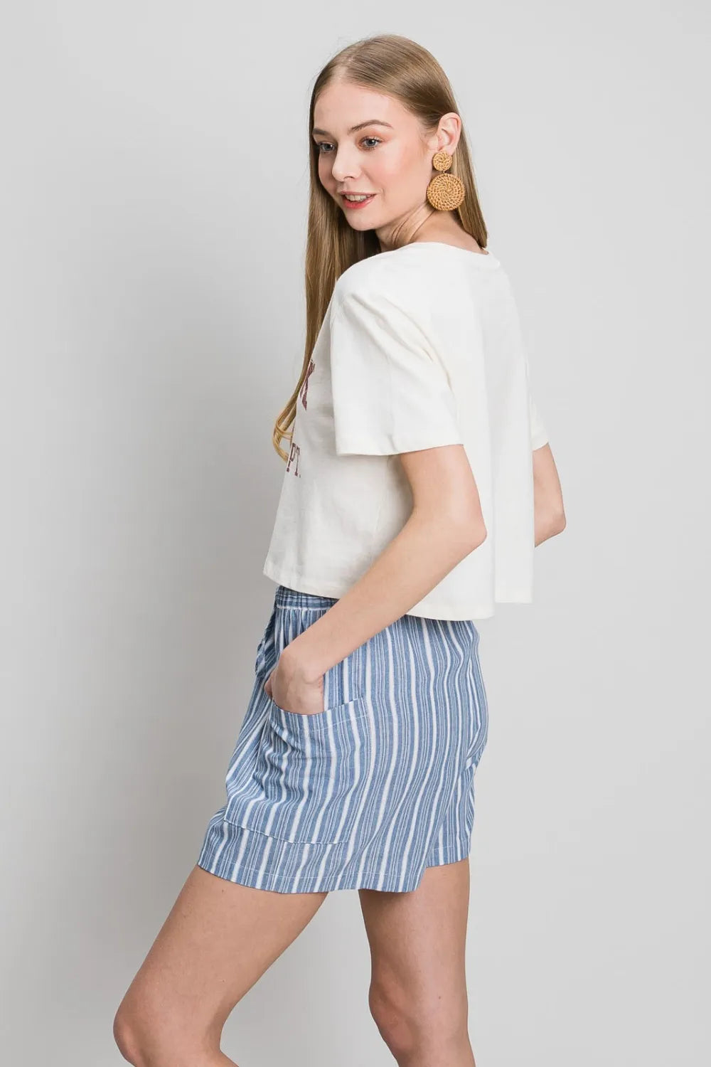 Yarn Dye Striped Shorts for Women - In Style Chics Boutique Online Fashion
