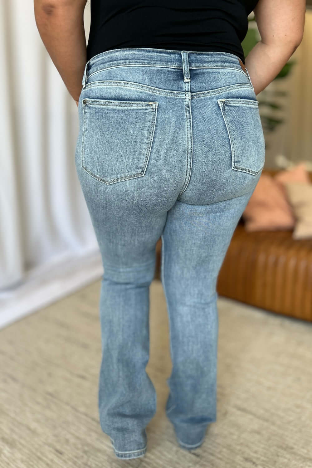 Judy Blue Medium Rise Bootcut Jeans - No Distressing - In Style Chics Boutique Women's Juniors Plus Size Apparel Online