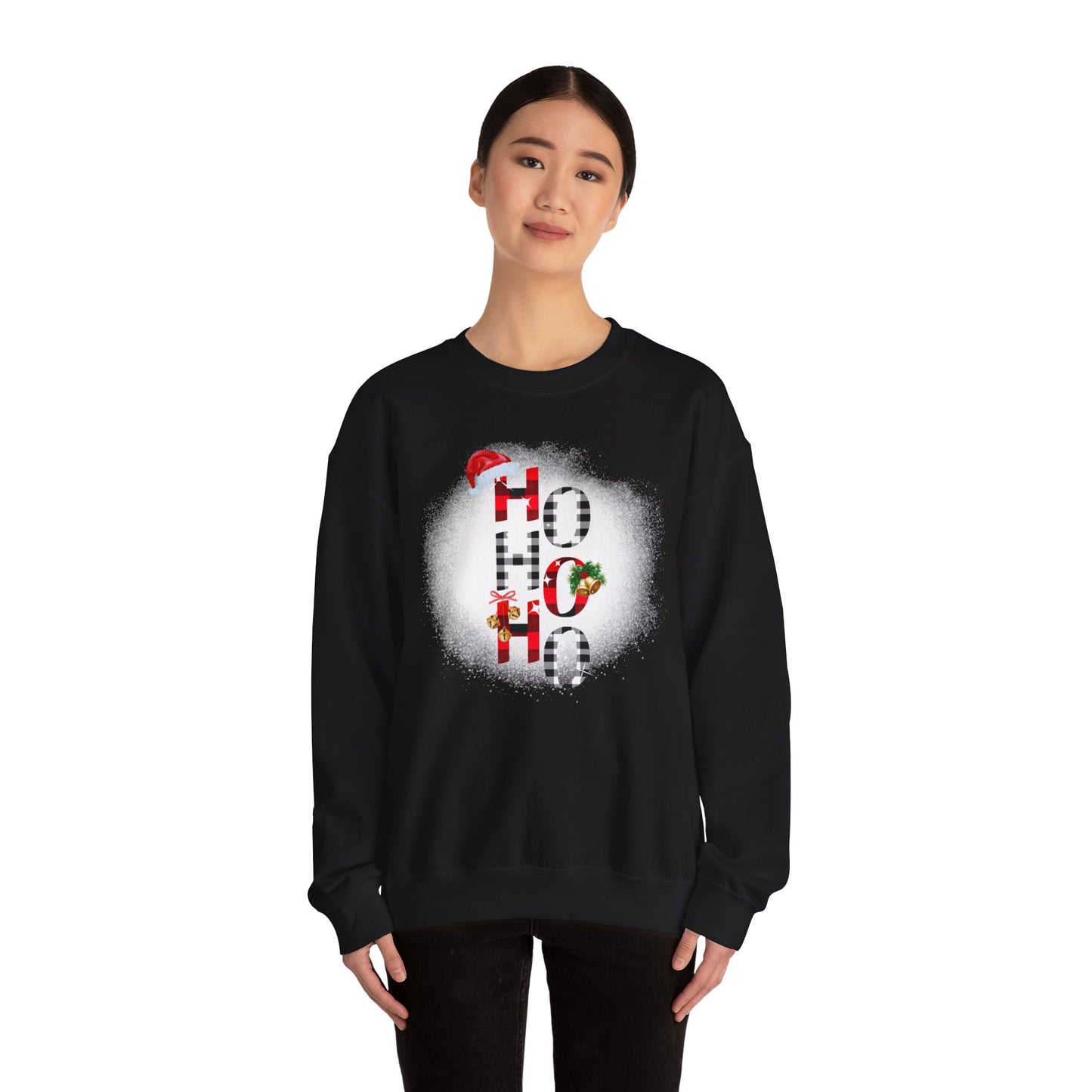 Shop Unisex Heavy Blend™ Crewneck "Ho Ho Ho" Printed Sweatshirt for Christmas at In Style Chics Boutique