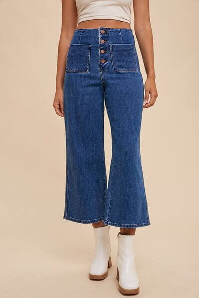 Women's Juniors Button Fly High Waist Jeans - In Style Chics Boutique