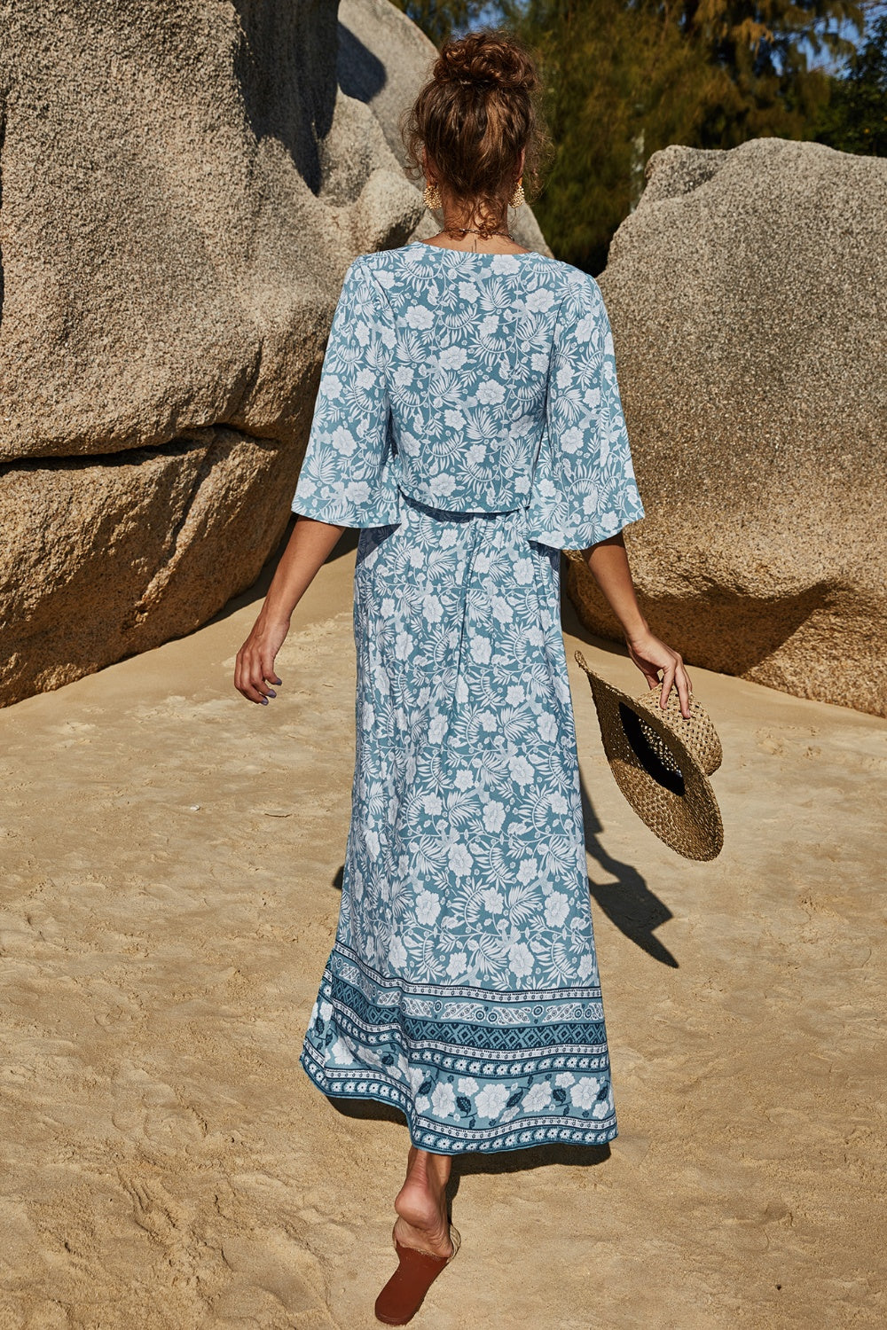 Printed Half Sleeve Top and Slit Skirt Set - More Colors! - In Style Chics Boutique LLC