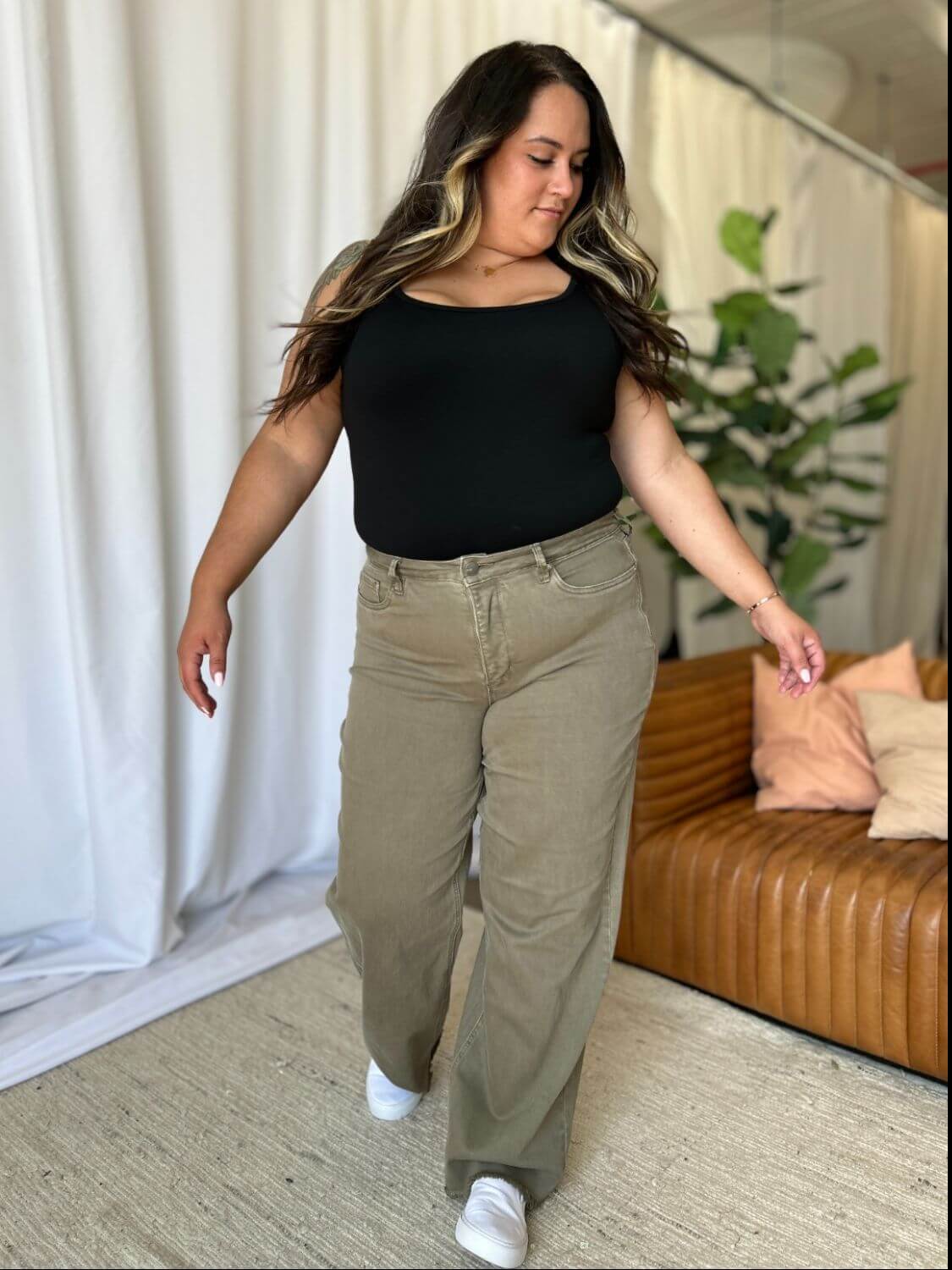 RFM Full Size High Rise Garment Dye Wide Leg Jeans - In Style Chics Boutique LLC