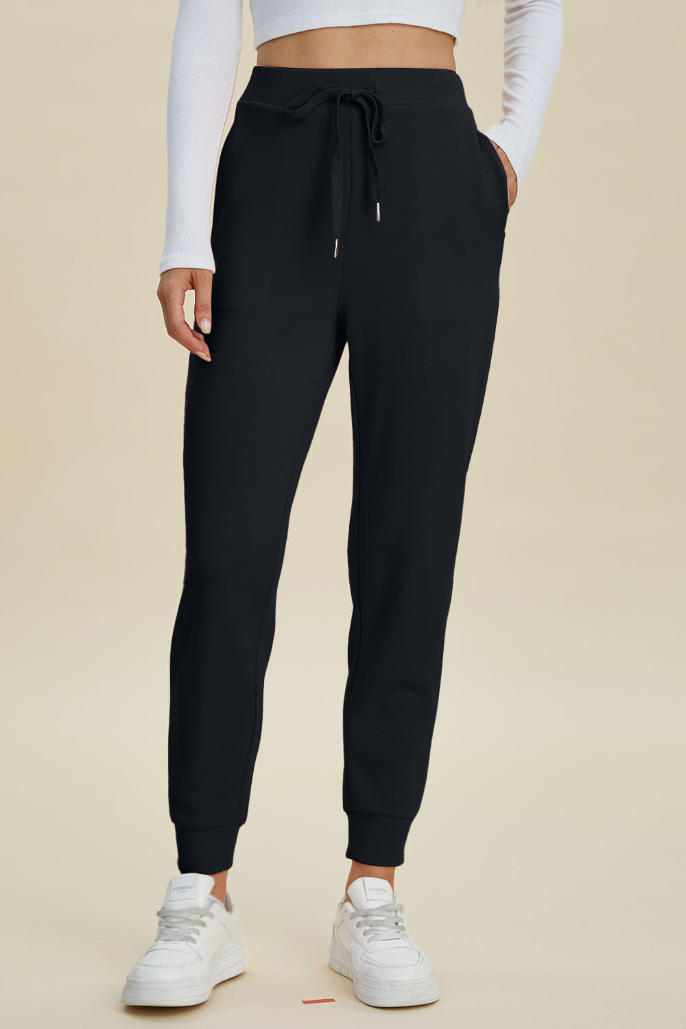 Basic Bae Full Size Air Scuba Drawstring High Waist Joggers - In Style Chics Boutique LLC