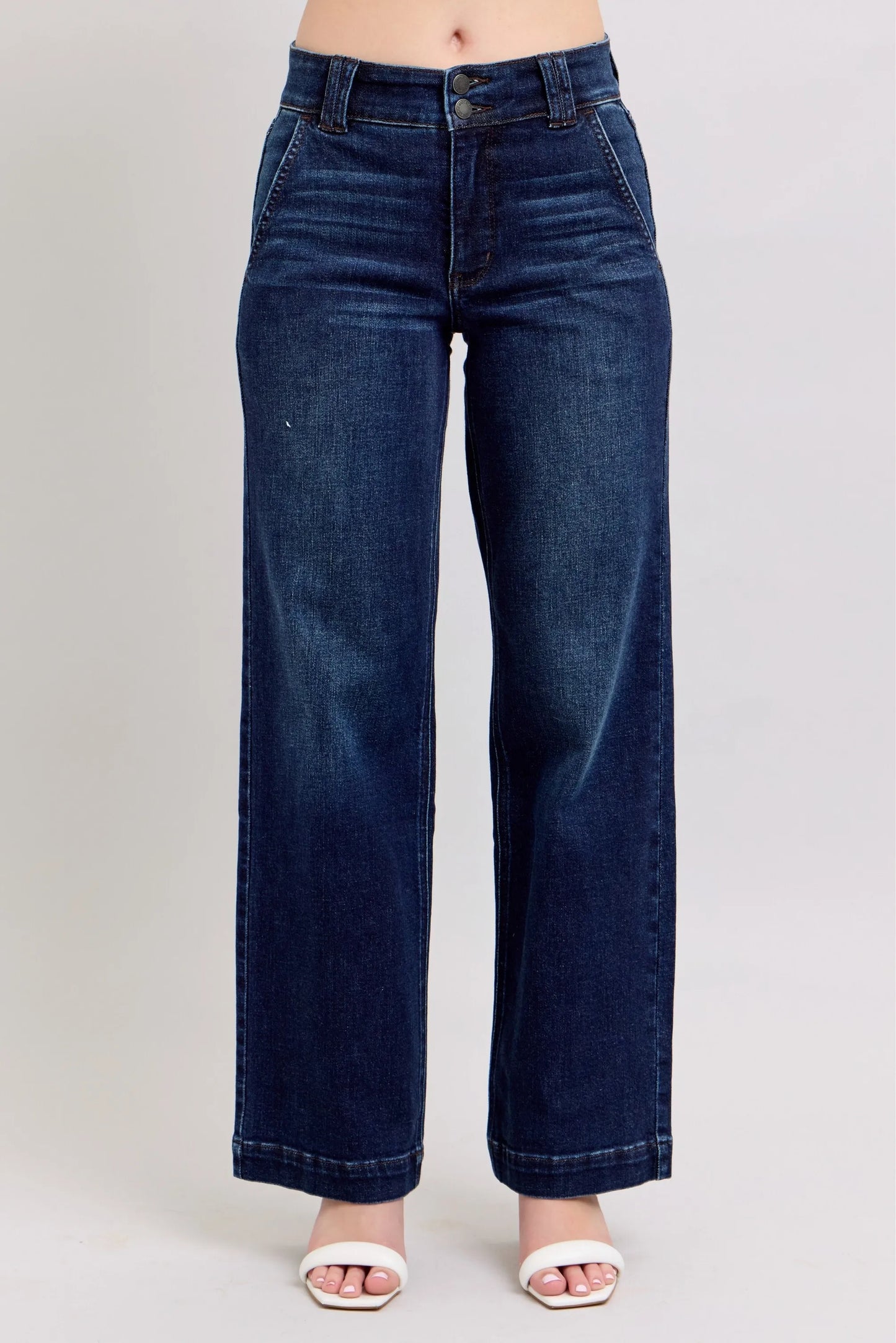 Judy Blue High-Waisted Wide Leg Jeans at In Style Chics Boutique