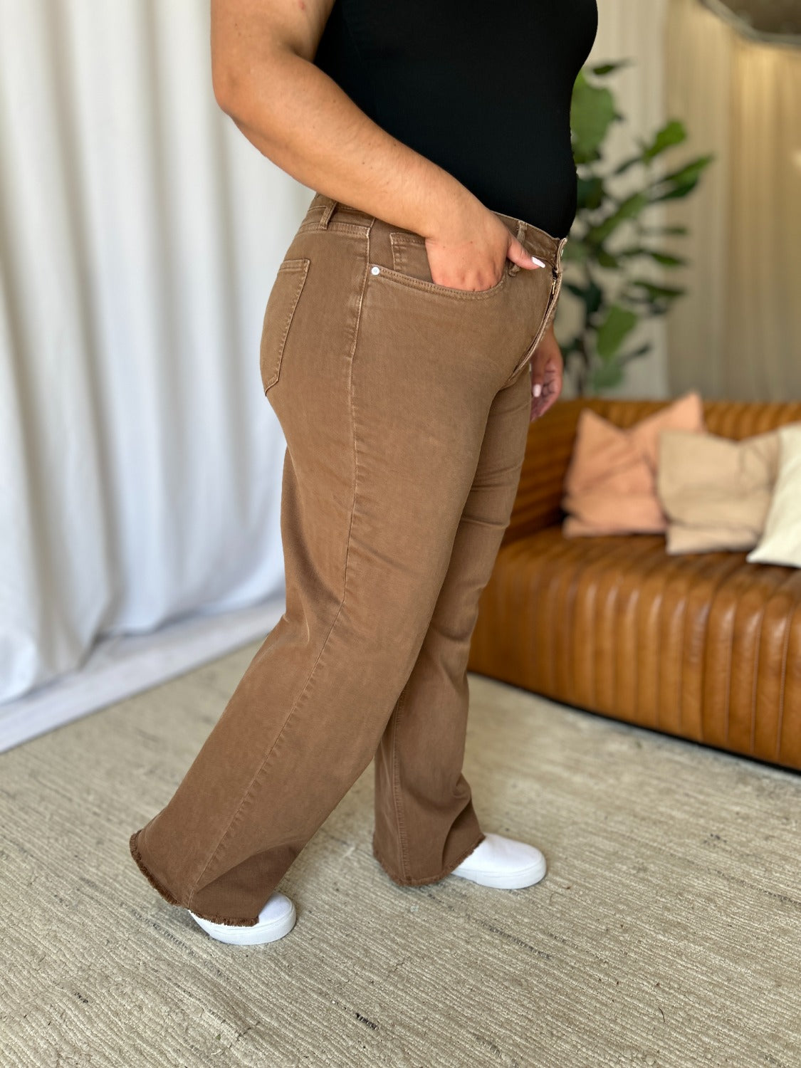 RFM Full Size High Rise Garment Dye Wide Leg Jeans - In Style Chics Boutique LLC