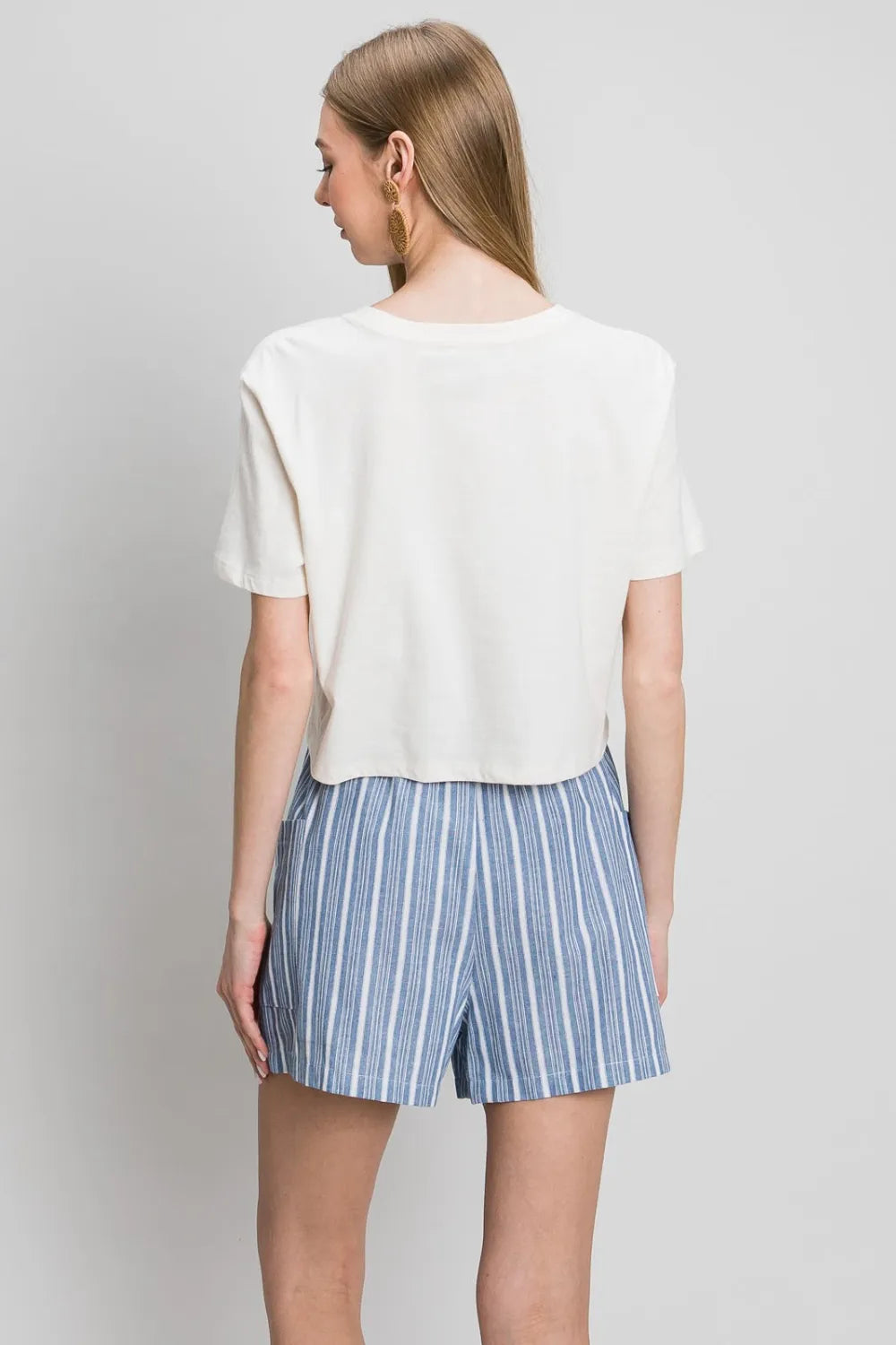 Yarn Dye Striped Shorts for Women - In Style Chics Boutique Online Fashion