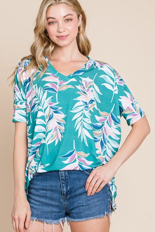 Loose Fit Vintage Floral Tunic Top - In Style Chics Boutique Fashion for Women