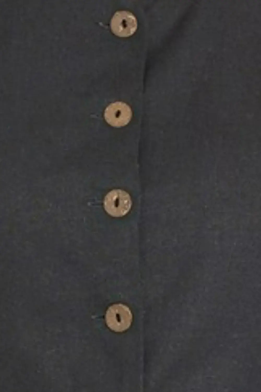 Linen Button Down Black Vest