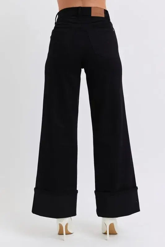 Judy Blue High Waist Reto Wide Leg W/ Cuff