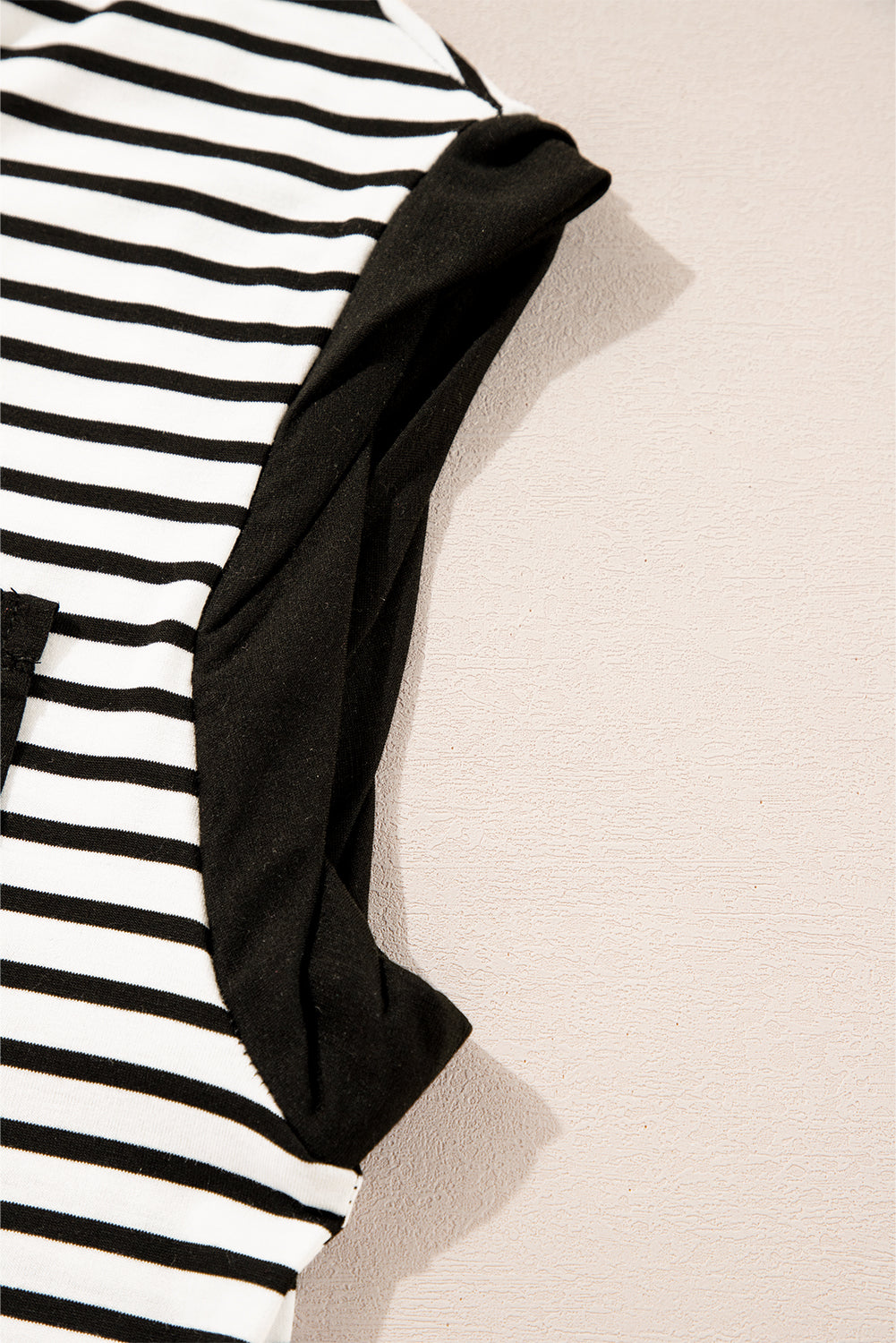 Black Stripe Chest Pocket Patch Round Neck Sleeveless Tee - Cute Clothes for Spring Summer - In Style Chics Boutique Women's Juniors Apparel Online