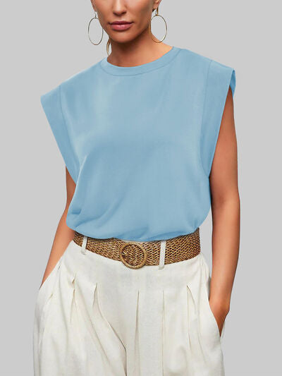 Cap Sleeve T-Shirt, Round Neck - In Style Chics Boutique