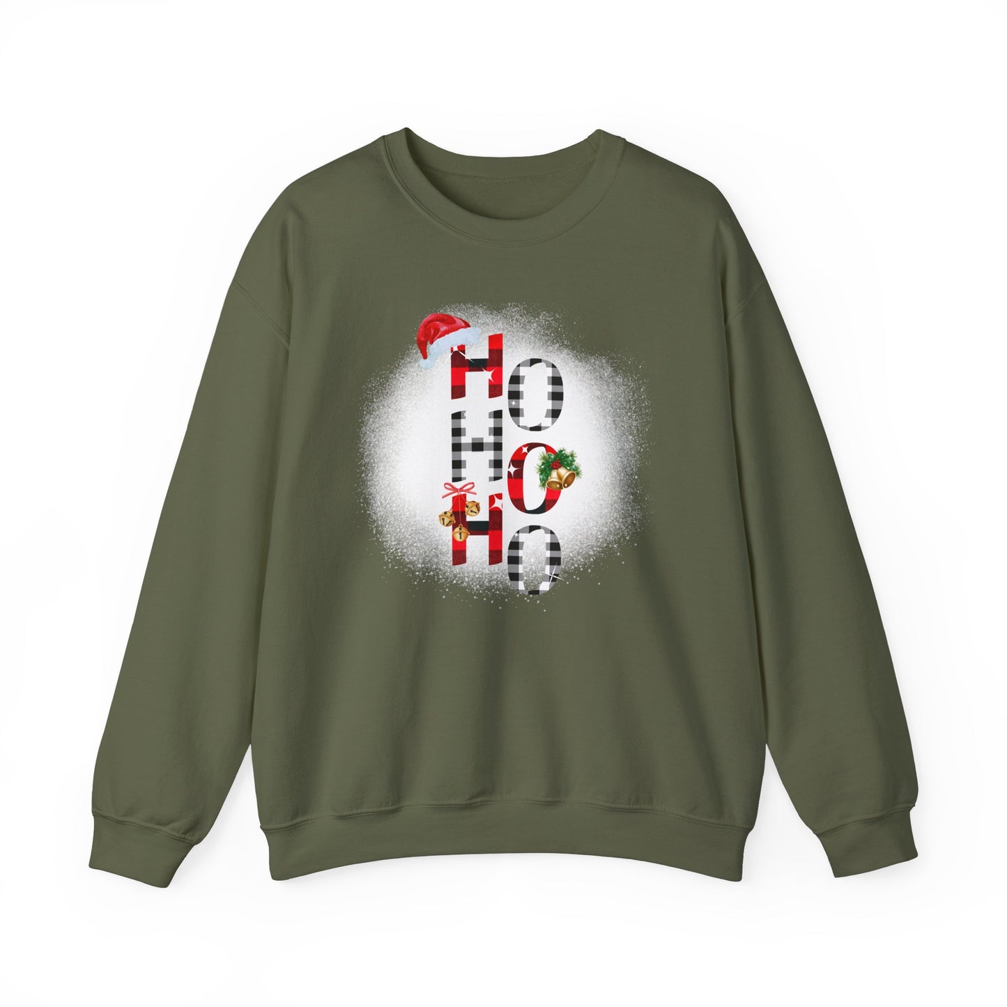 Unisex Heavy Blend™ Crewneck "Ho Ho Ho" Graphic Sweatshirt