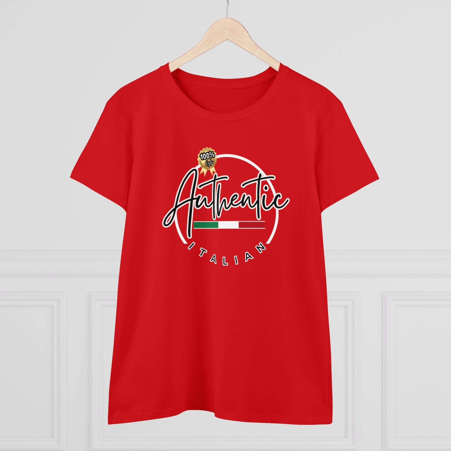 Women's Midweight Cotton Graphic Tee "100% ish Authentic Italian" - In Style Chics Boutique LLC