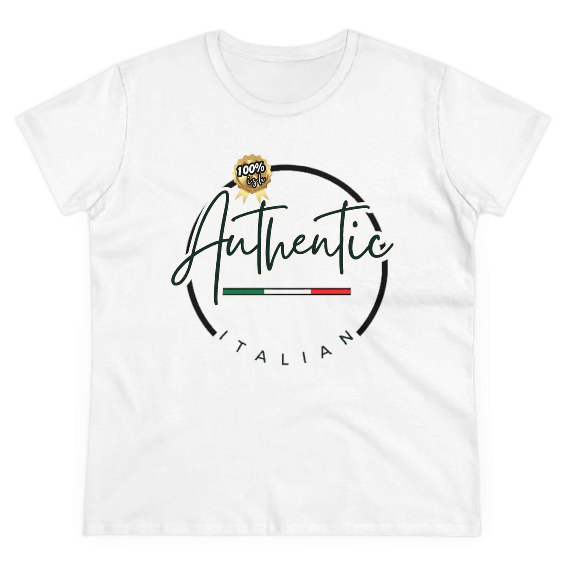 Women's Midweight Cotton Graphic Tee "100% ish Authentic Italian" - In Style Chics Boutique LLC