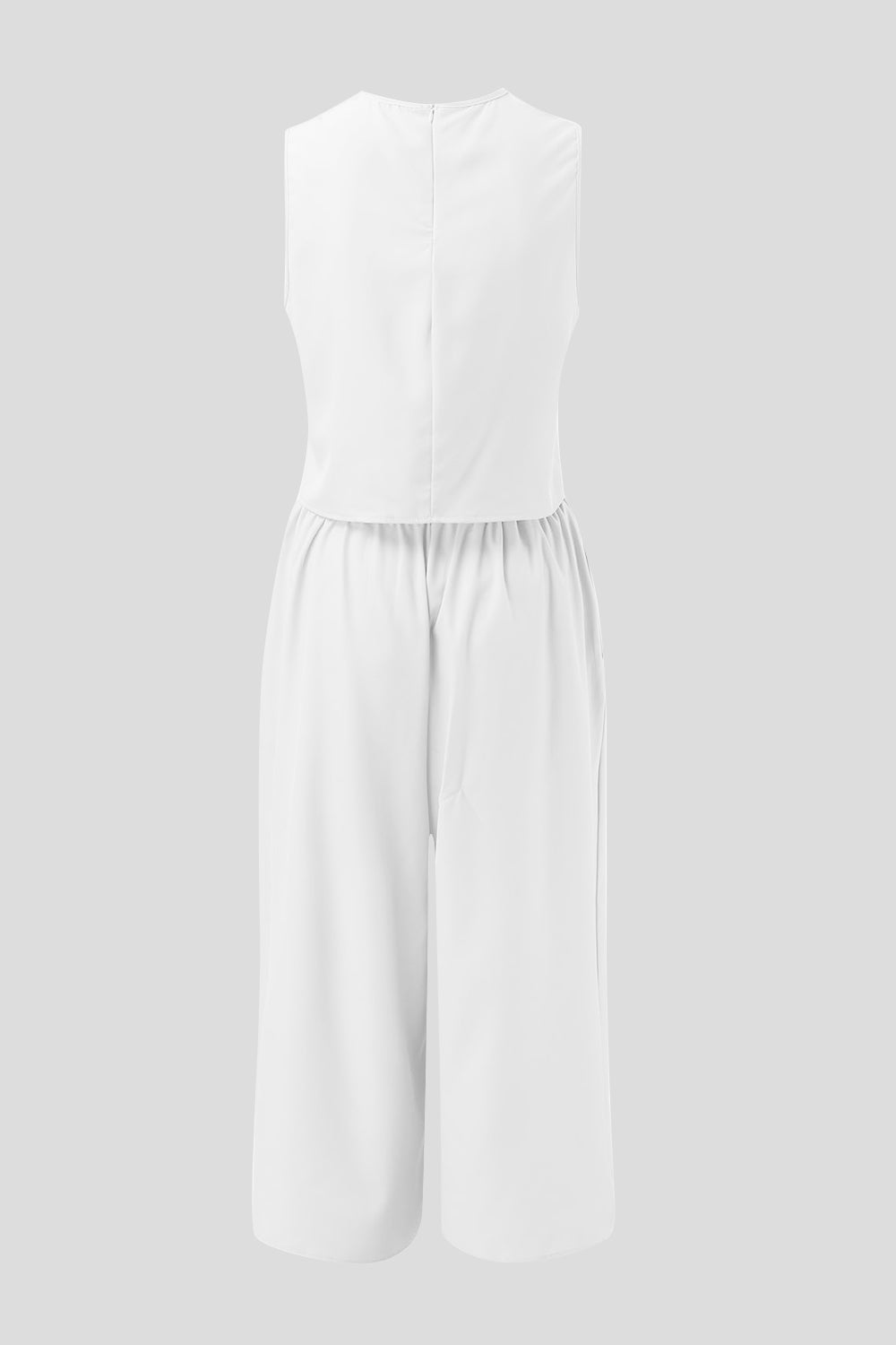 Round Neck Top and Wide Leg Pants Set - In Style Chics Boutique LLC