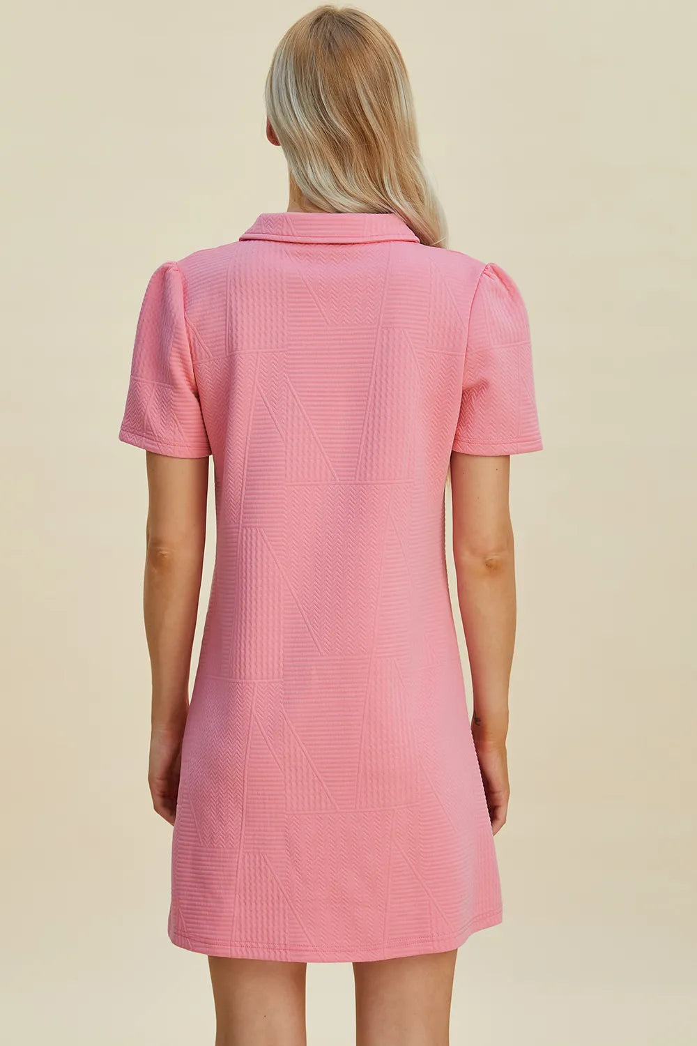 Textured Short Sleeve Dress - In Style Chics Boutique Women's Juniors Plus Size Clothes