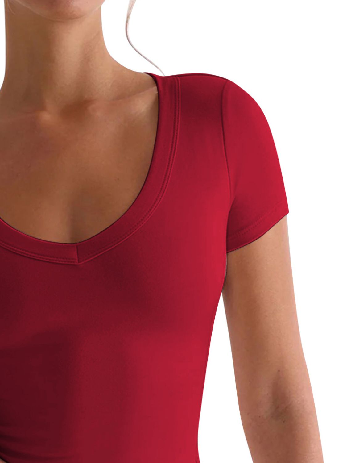 Lovelet Scoop Neck Short Sleeve T-Shirt - In Style Chics Boutique LLC