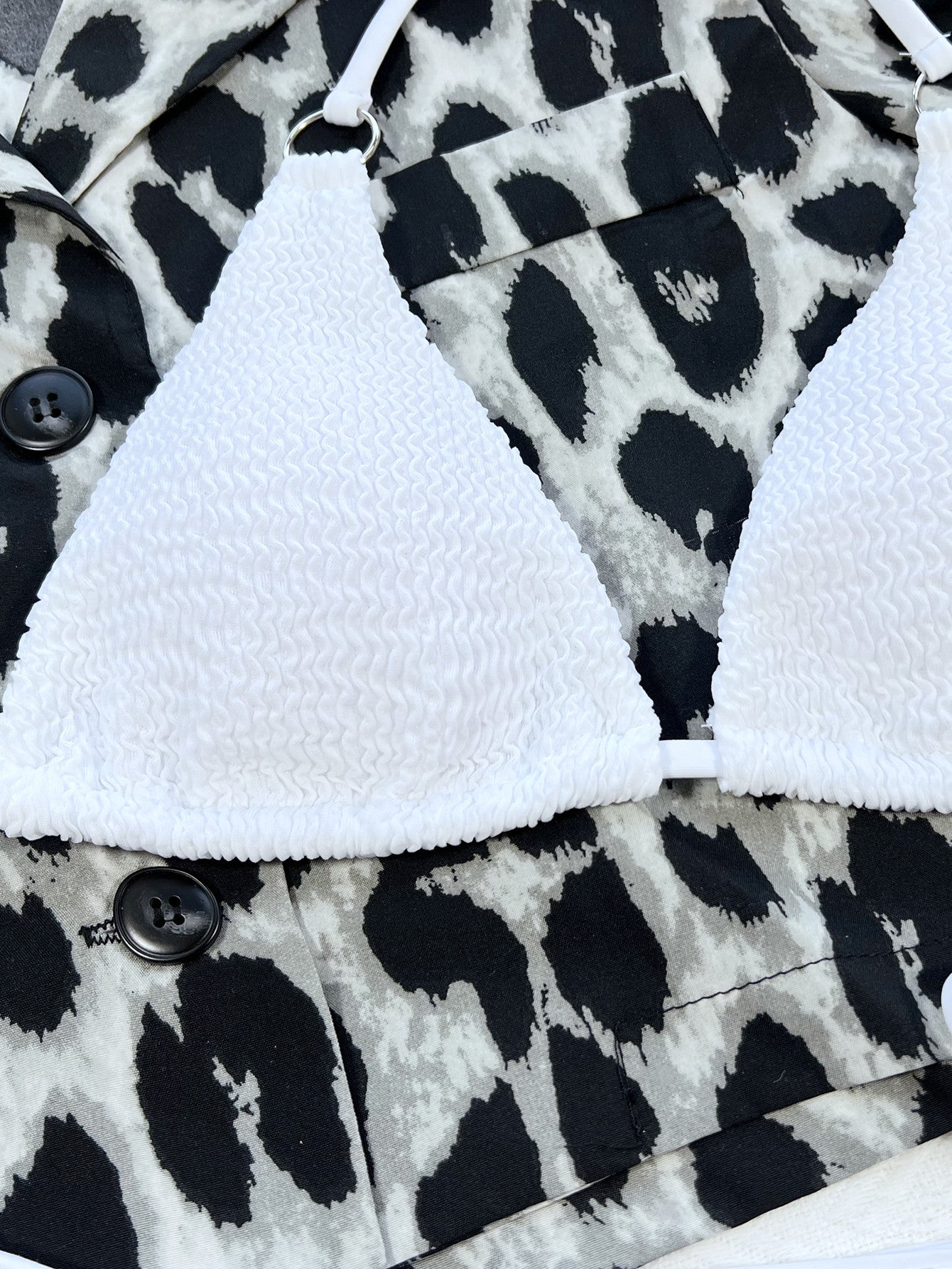 Textured Halter Neck Tie Side Bikini Set - More Colors! - In Style Chics Boutique LLC