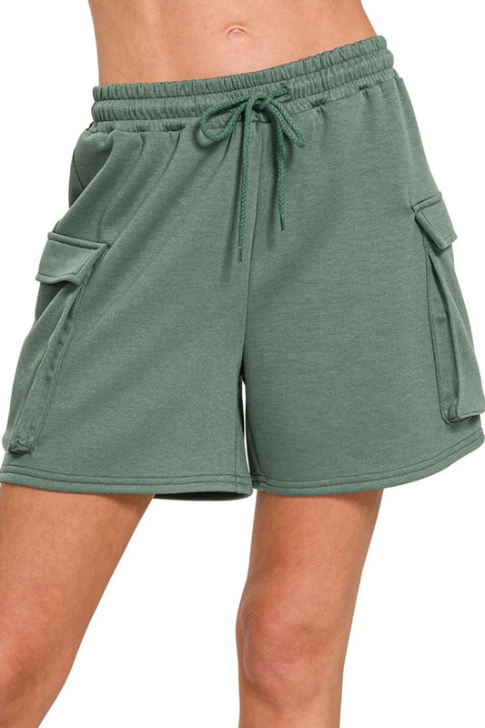 Scuba Shorts with Thigh Pocket  - In Style Chics Boutique Clothes for Women Juniors