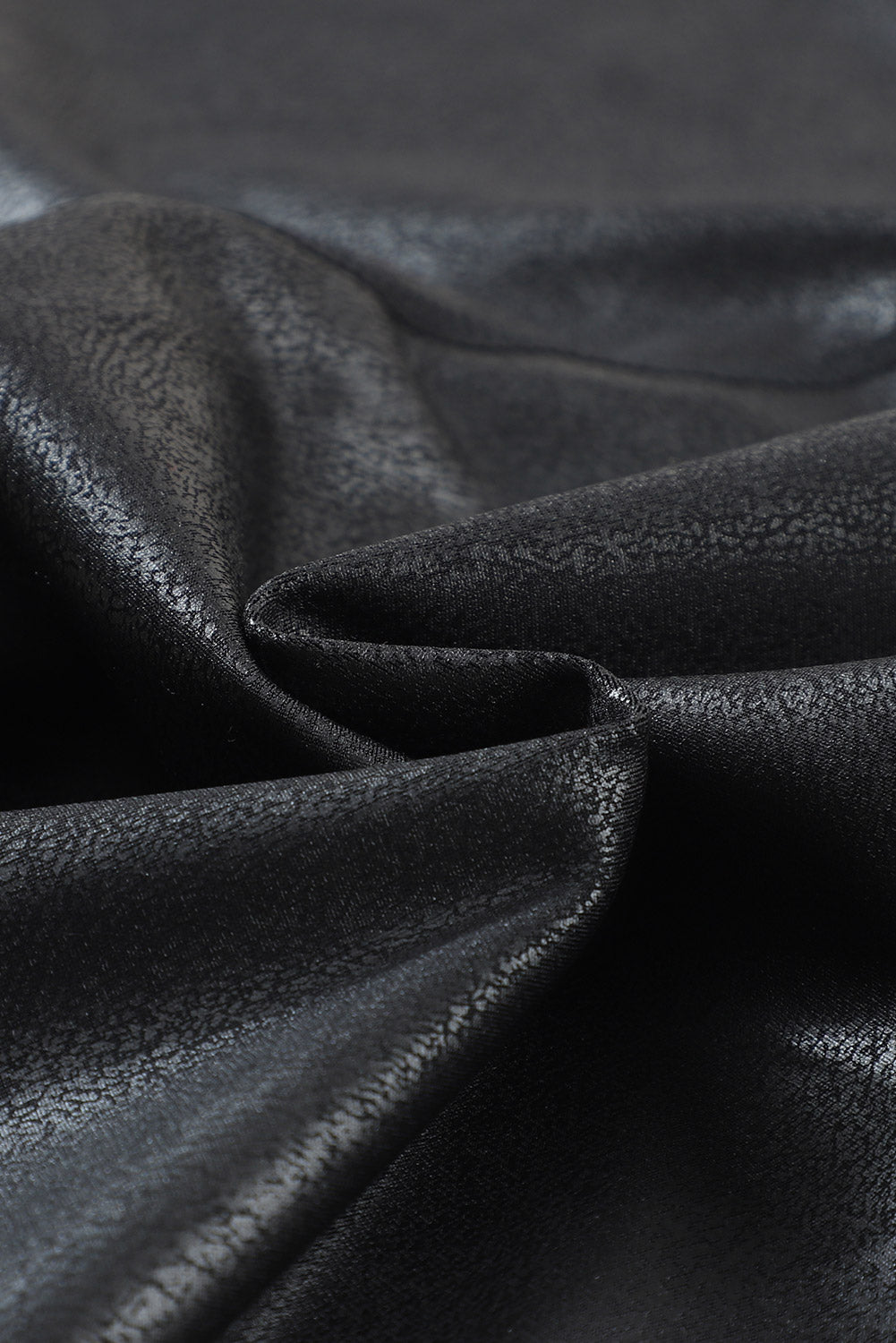 Black Crossed Dip Waist Sleek Leather Leggings - In Style Chics Boutique LLC
