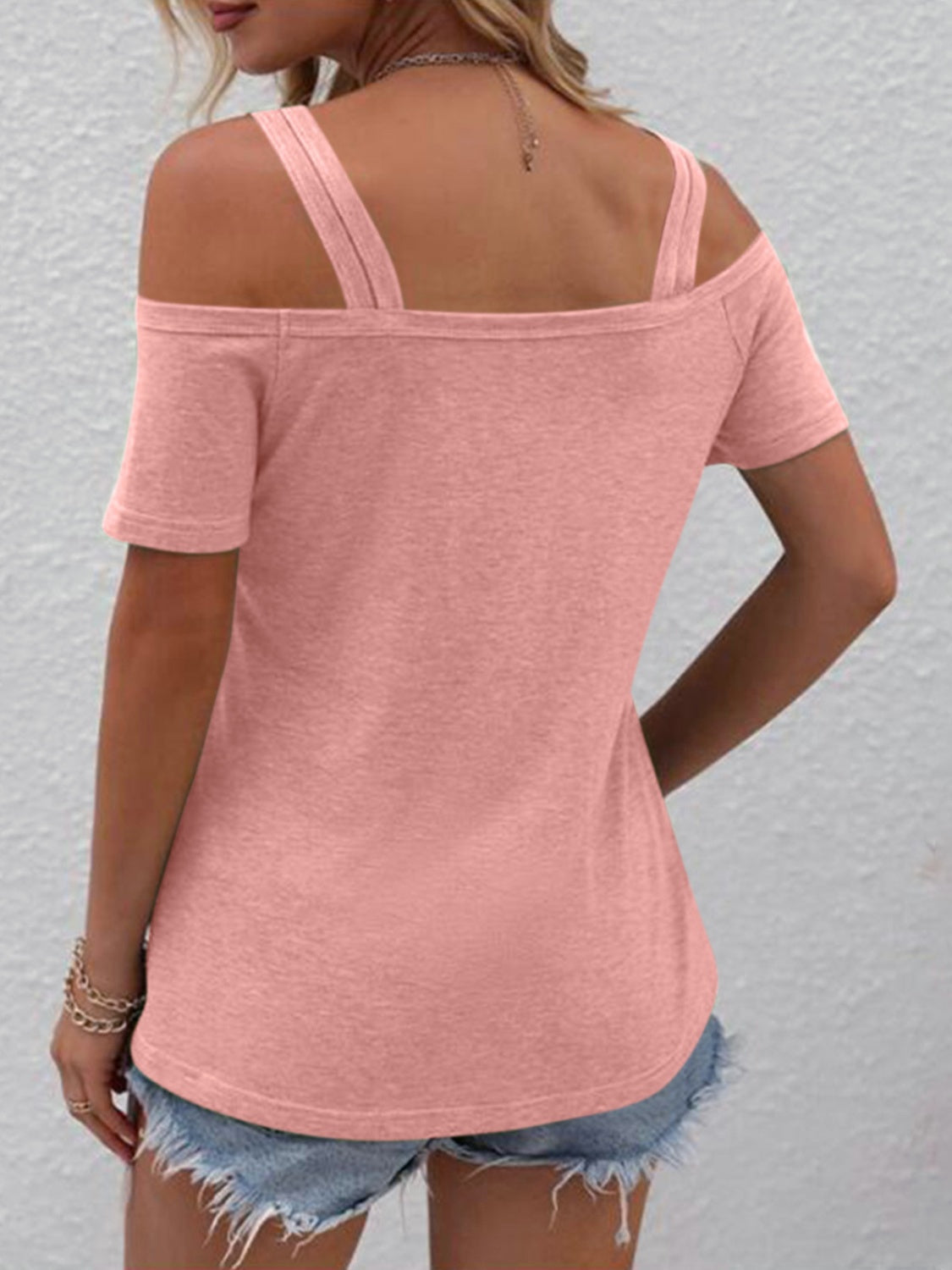 Double Spaghetti Straps Short Sleeve T-Shirt - More Colors! - In Style Chics Boutique LLC