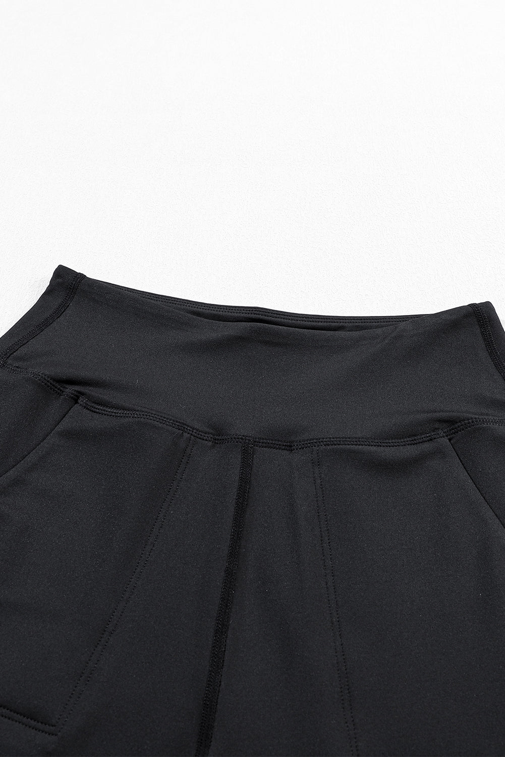 Black Exposed Seam High Waist Pocketed Joggers - In Style Chics Boutique LLC