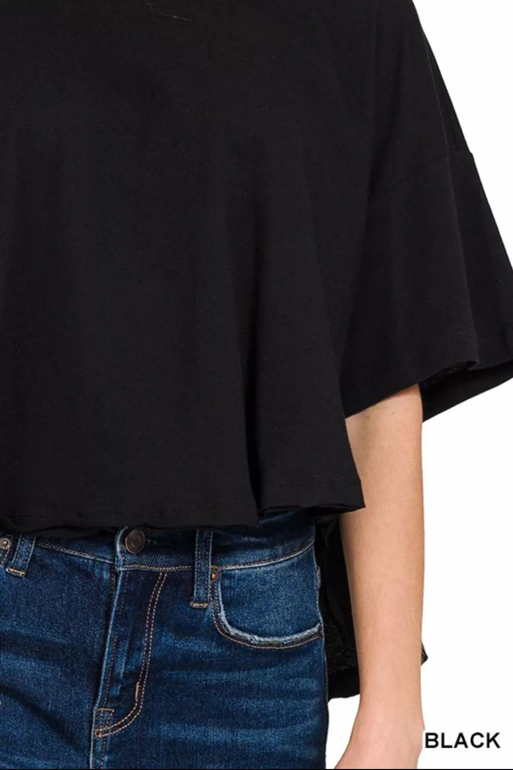 Cotton Round Neck Short Sleeve T-Shirt at In Style Chics Boutique