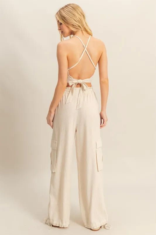 Crop Top and Cargo Pants Set - In Style Chics Boutique Women's Juniors Apparel Online