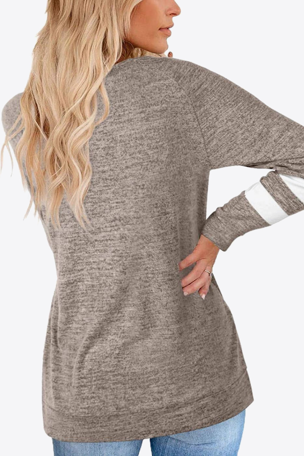 Striped Contrast Raglan Sleeve Top - In Style Chics Boutique LLC