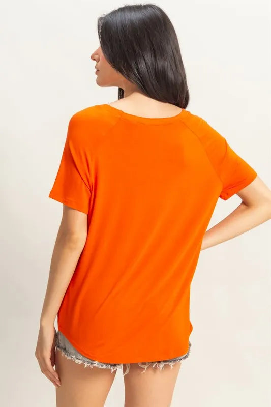 Oversized V-Neck Relaxed Tee for women
