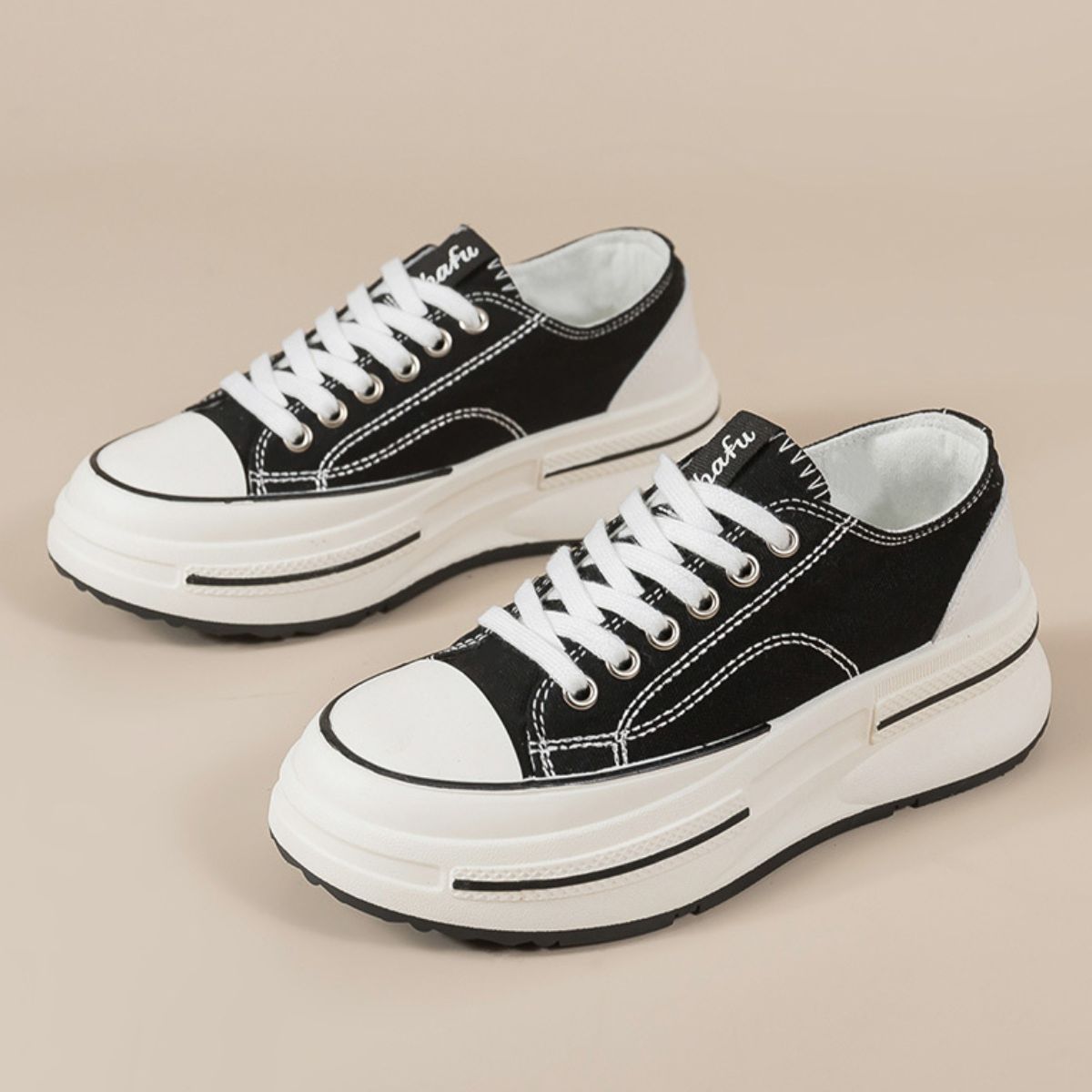 Tied Round Toe Platform Sneakers - In Style Chics Boutique LLC