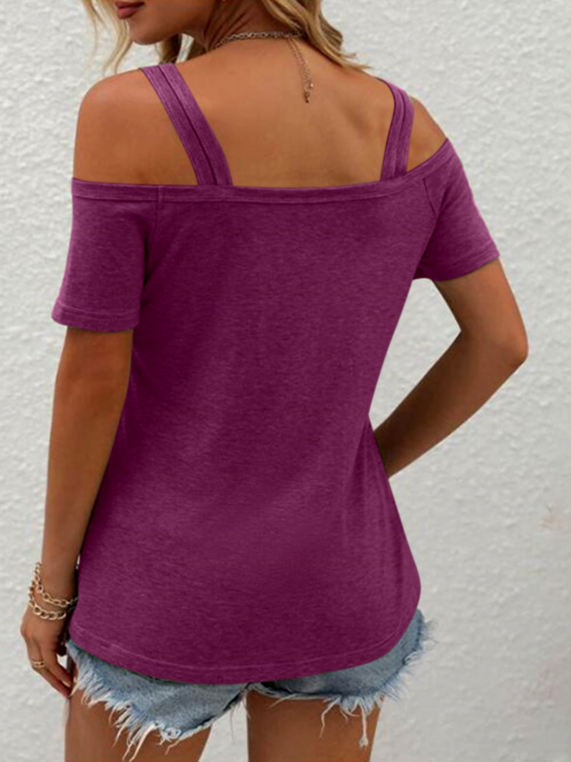 Double Spaghetti Straps Short Sleeve T-Shirt - More Colors! - In Style Chics Boutique LLC