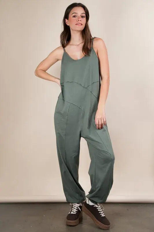 Sleeveless Knit Comfy Casual Jumpsuit - In Style Chics Boutique Women's Juniors Apparel Shop Cute Clothes Online