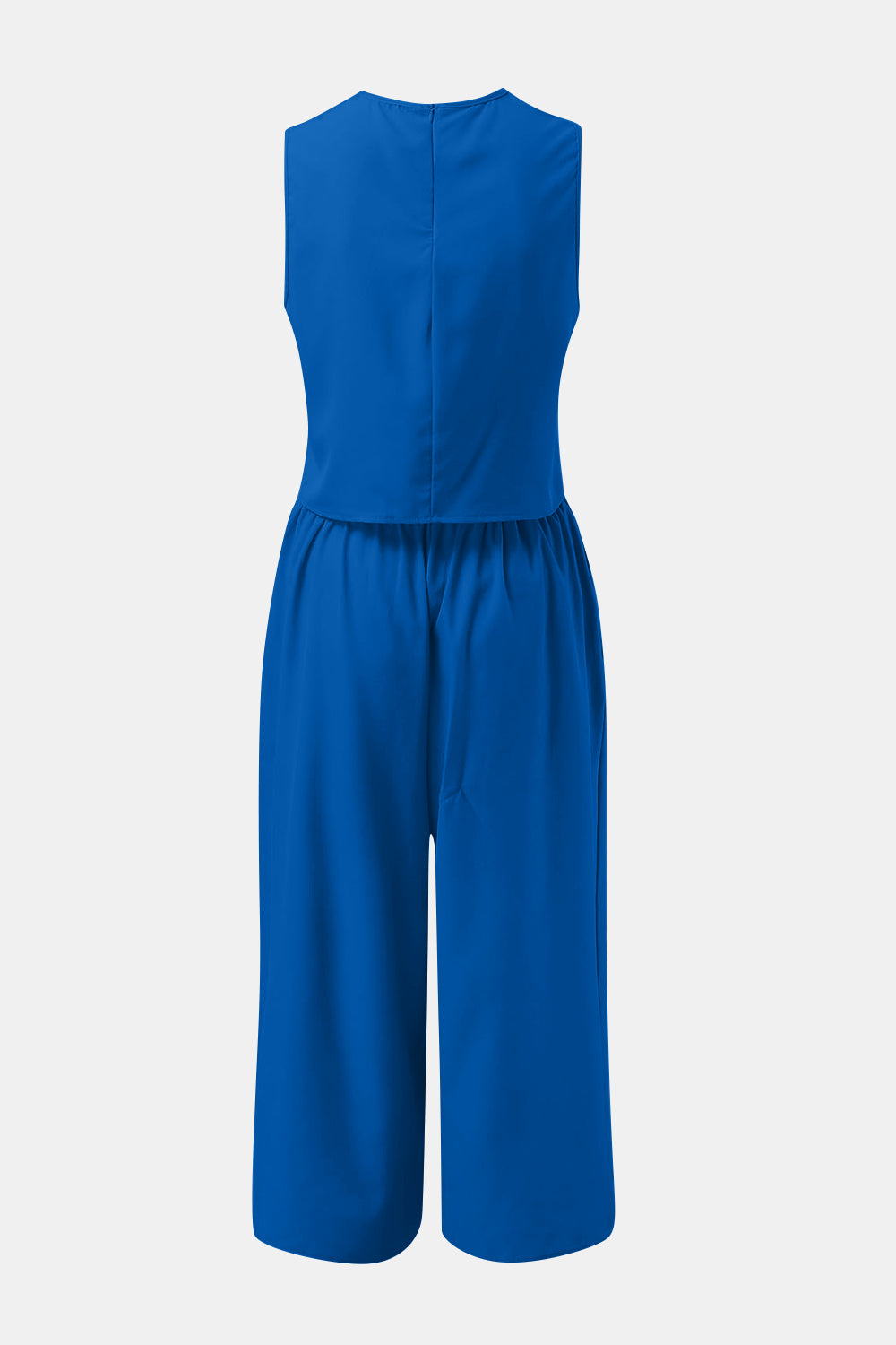 Round Neck Top and Wide Leg Pants Set - In Style Chics Boutique LLC