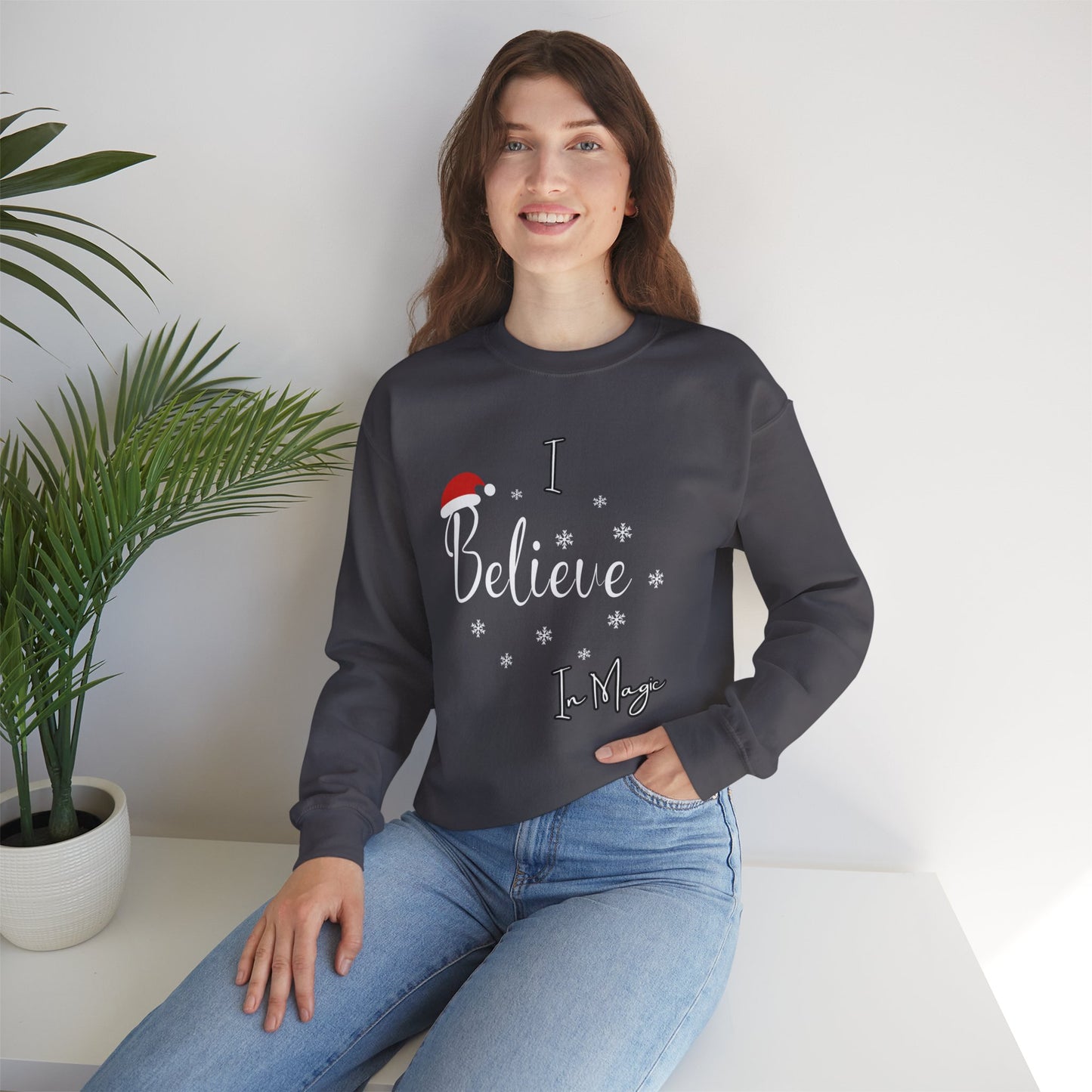 Unisex Heavy Blend™ Crewneck "Believe" Graphic Sweatshirt