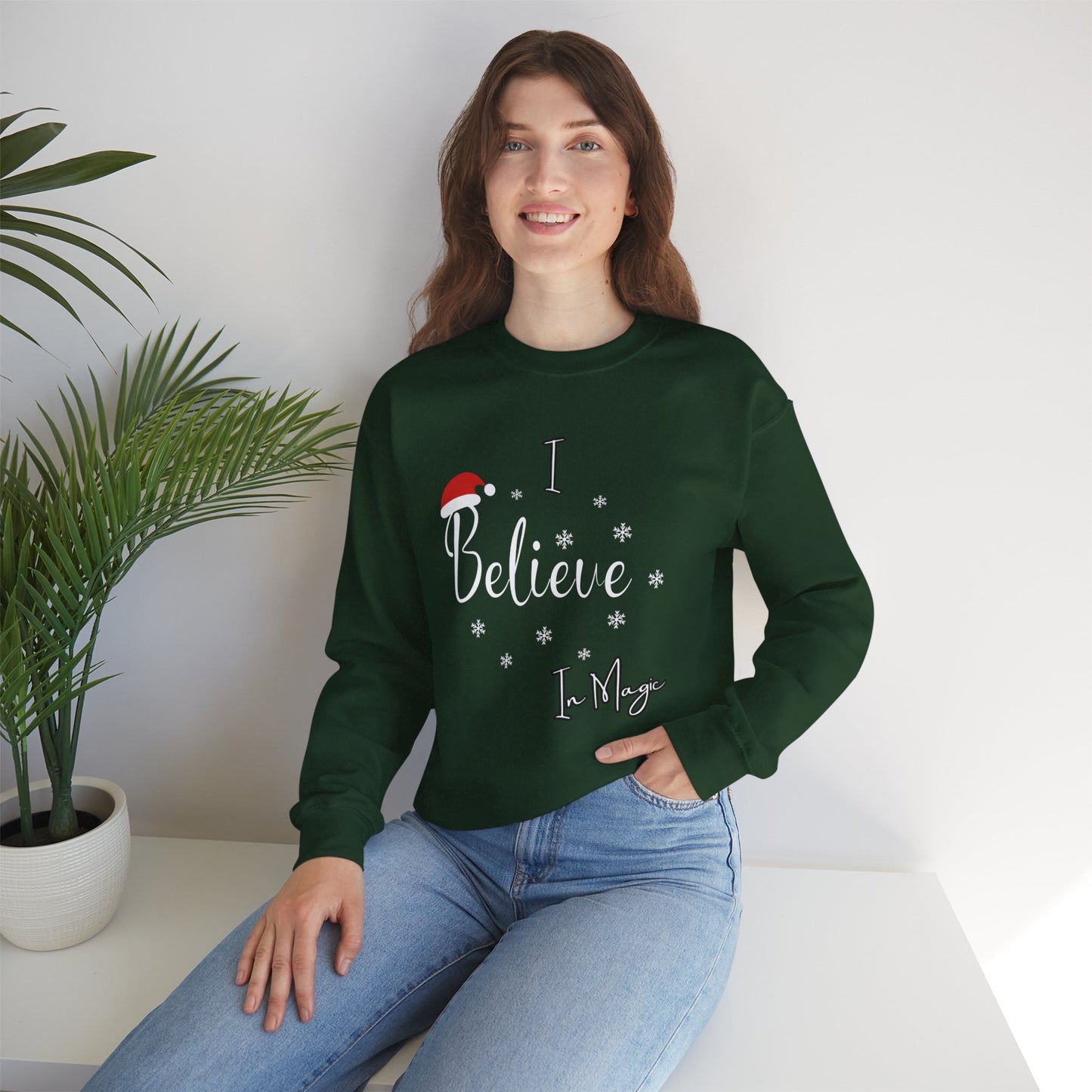 Unisex Heavy Blend™ Crewneck "Believe" Graphic Sweatshirt