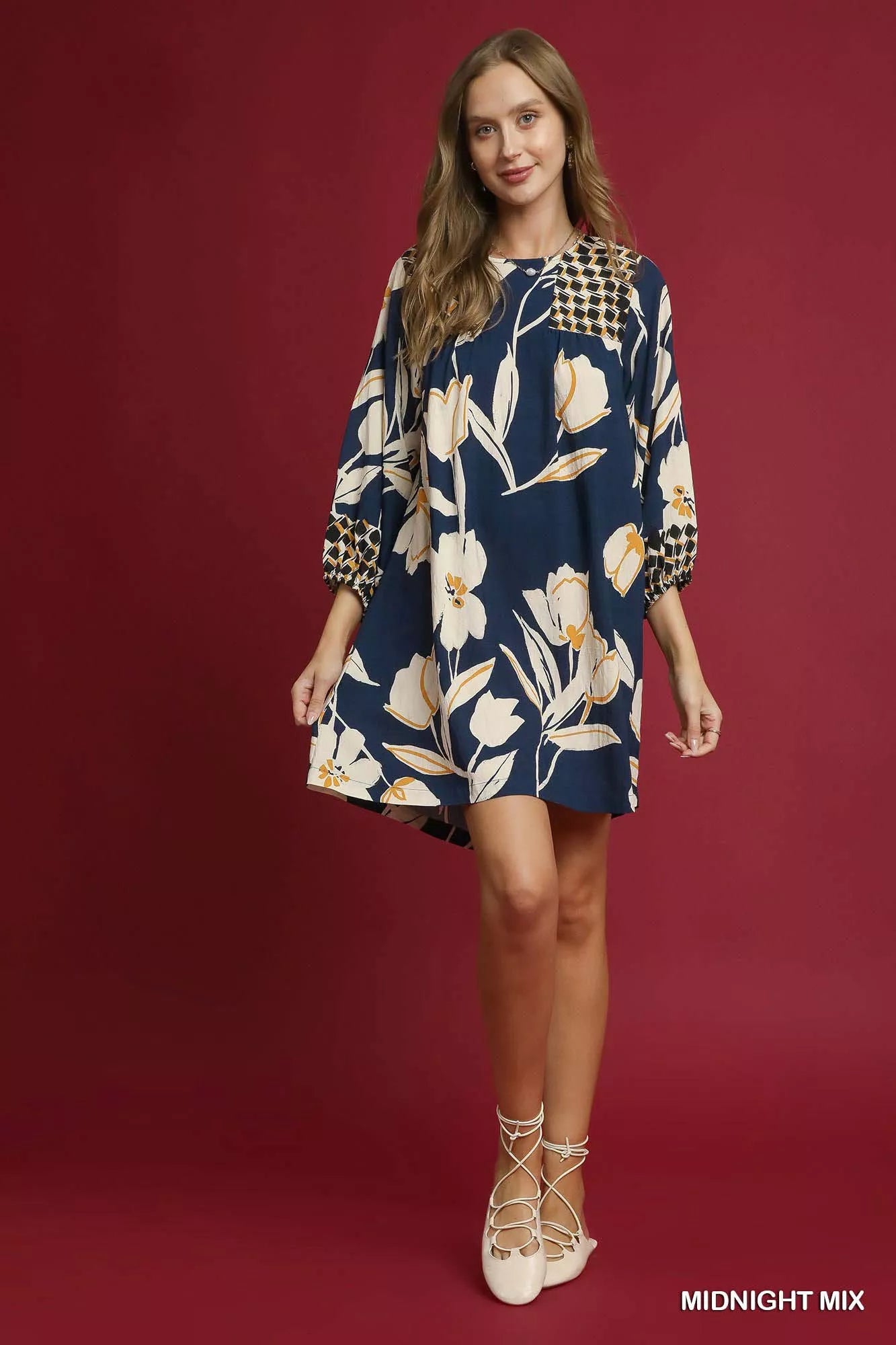 Floral High-Low Babydoll Dress at In Style Chics Boutique