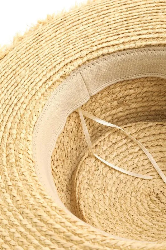 Western Straw Braided Cowboy Sun Hat at In Style Chics Boutique