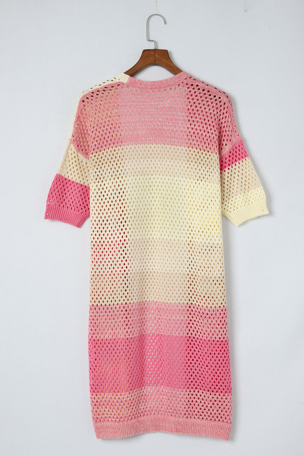Color Block Dropped Shoulder Half Sleeve Cover Up - In Style Chics Boutique LLC