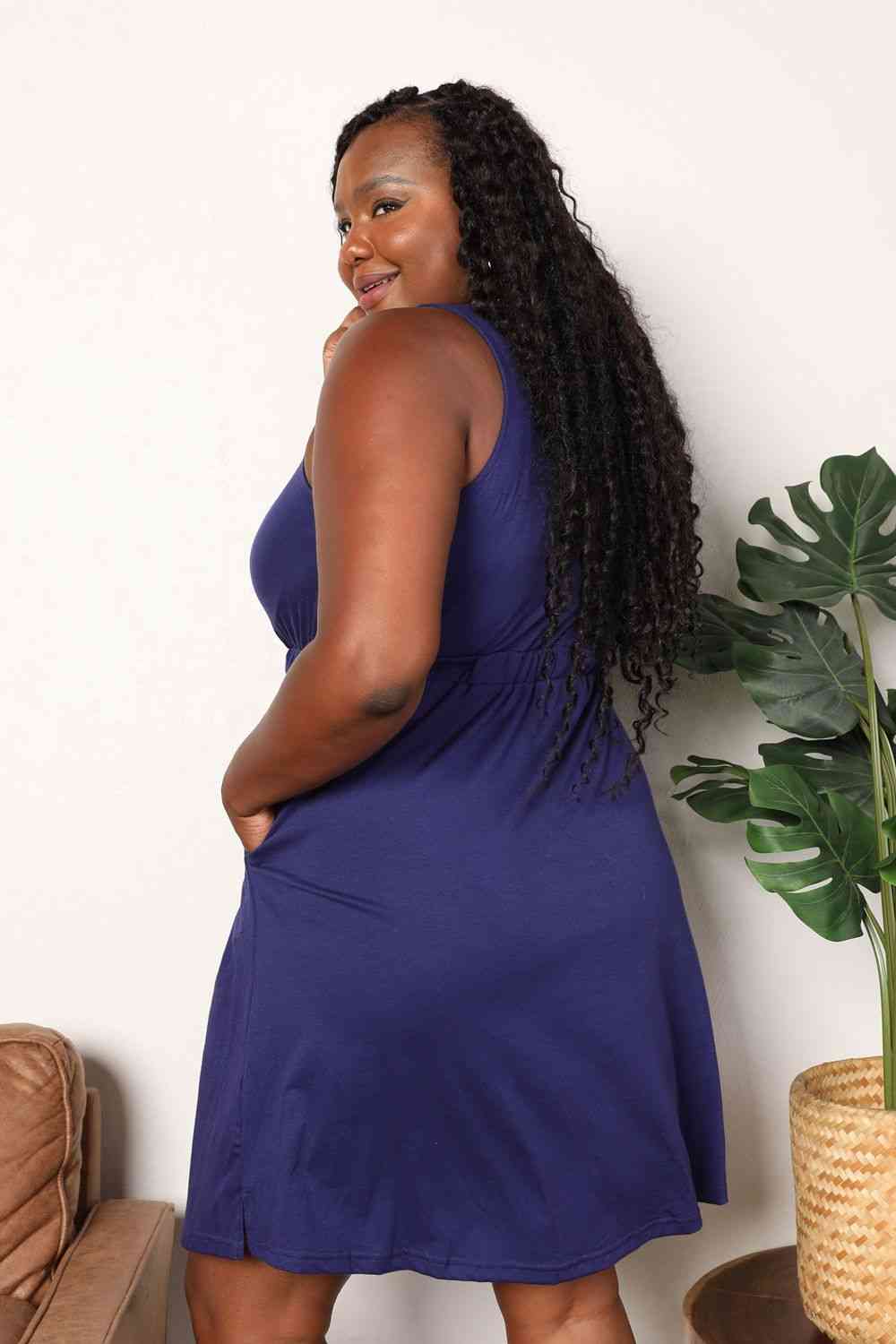 Button Front Empire Waist Sleeveless Slit Magic Dress - In Style Chics Boutique Women's Juniors Plus Size Clothes