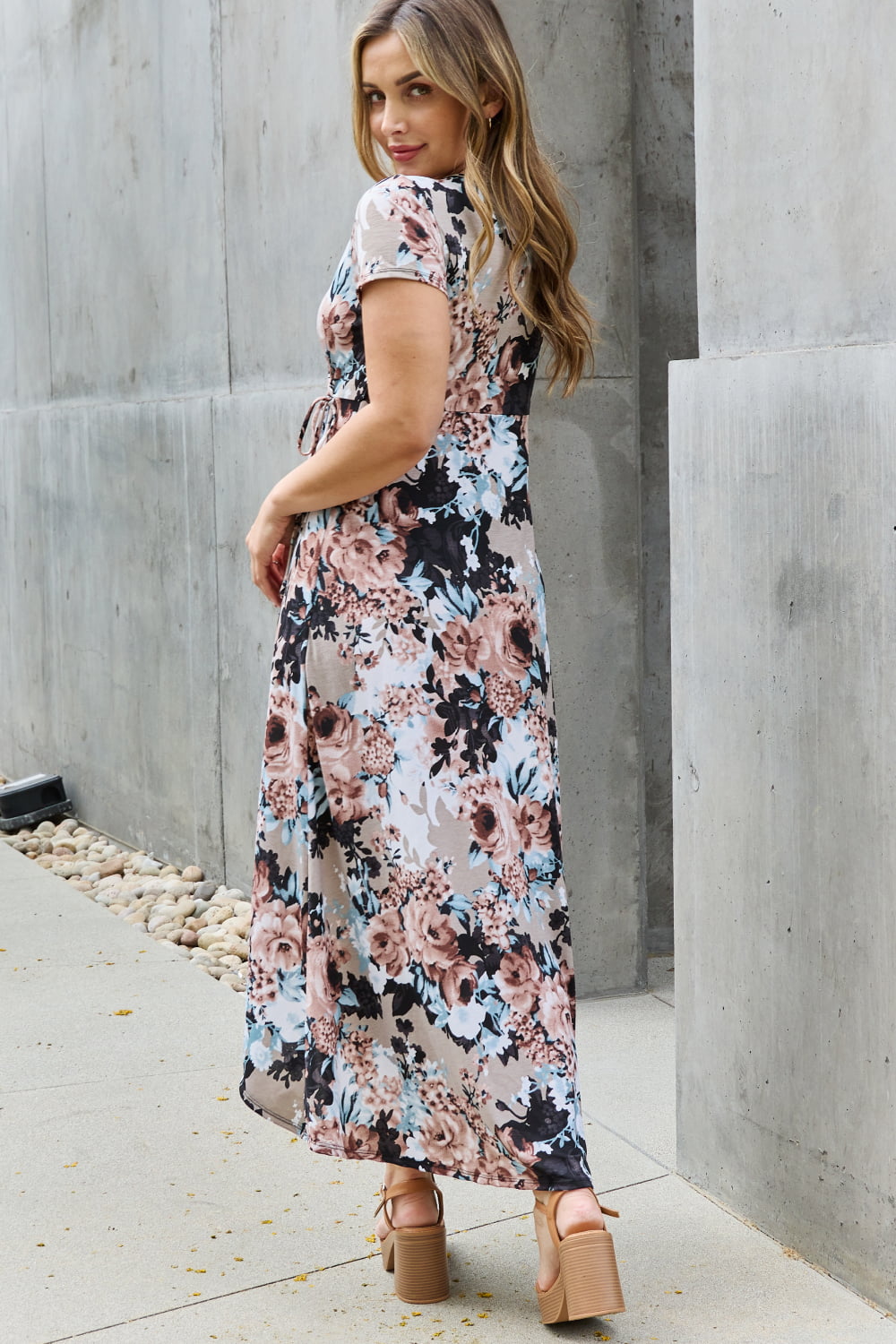 Heimish Give Me Roses Full Size Floral Maxi Wrap Dress - In Style Chics Boutique LLC