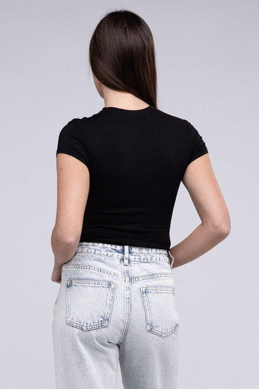 Double Layered Cap Sleeve Bodysuit - In Style Chics Boutique LLC