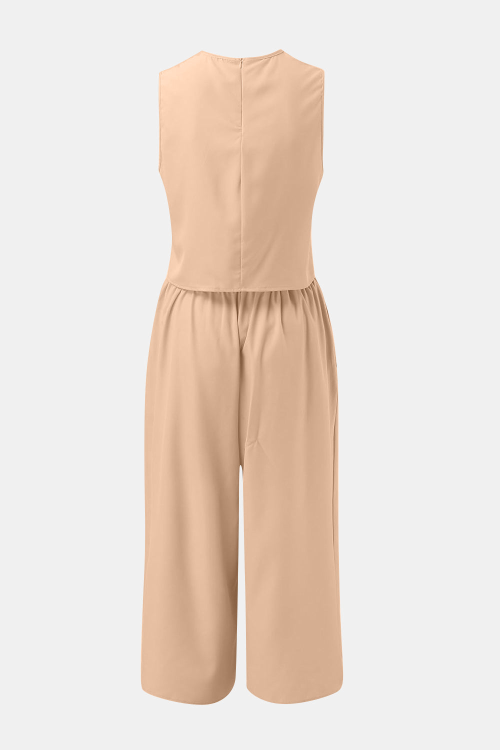 Round Neck Top and Wide Leg Pants Set - In Style Chics Boutique LLC