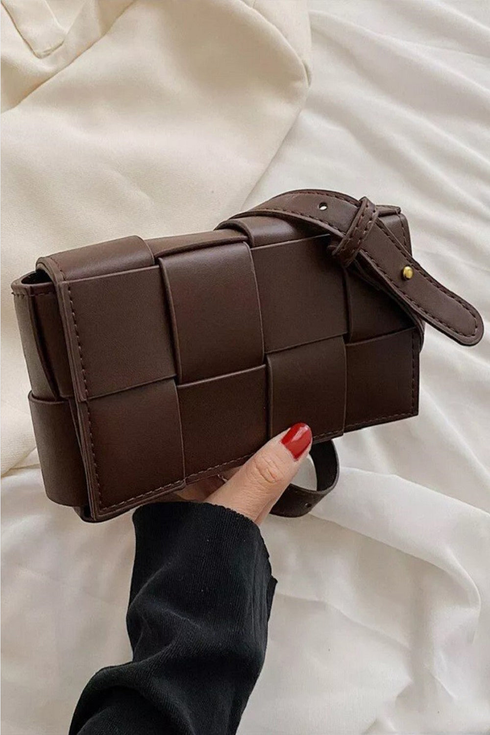 Zenana Vegan Leather Woven Crossbody Bag - In Style Chics Boutique LLC