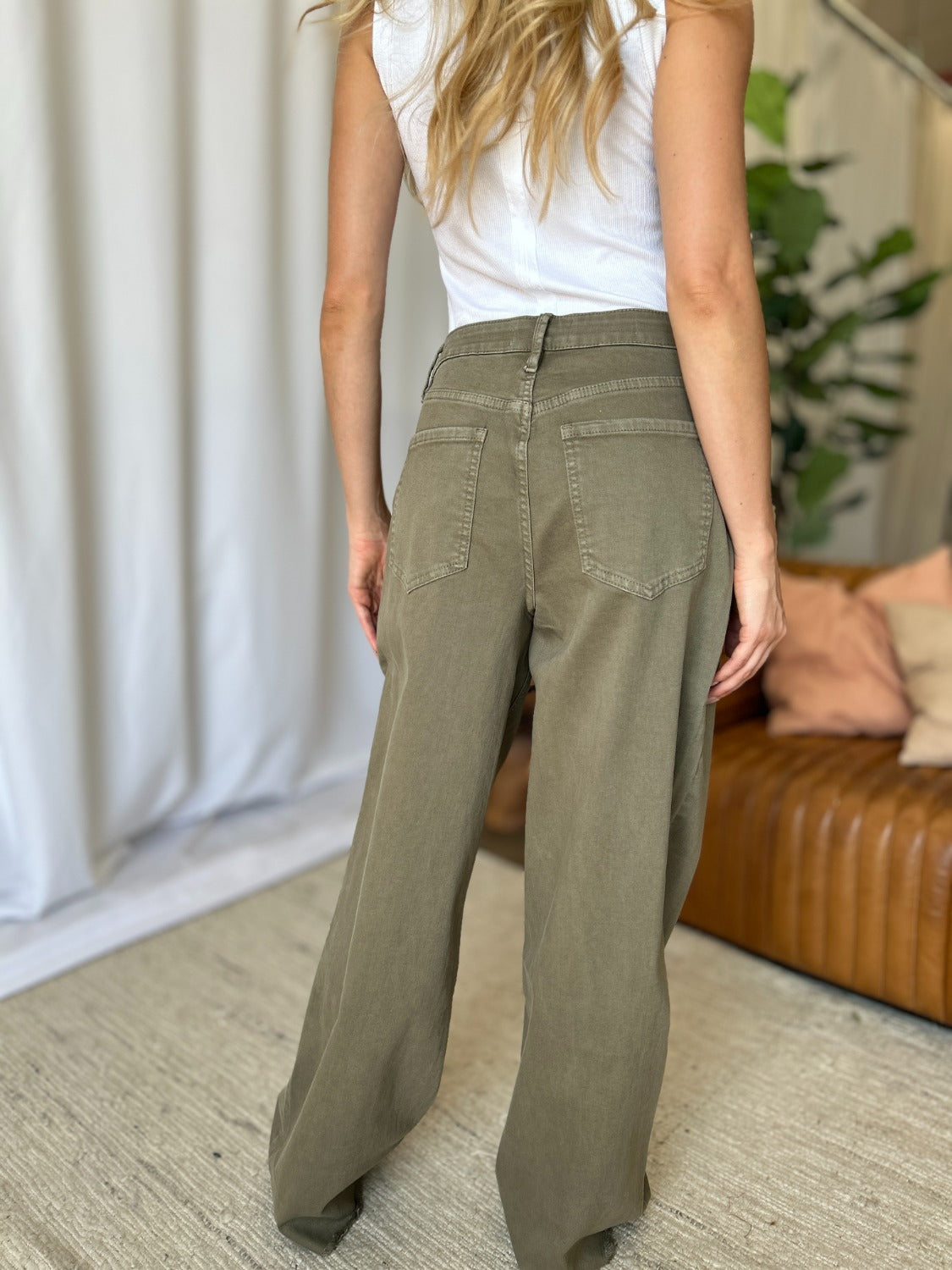RFM Full Size High Rise Garment Dye Wide Leg Jeans - In Style Chics Boutique LLC