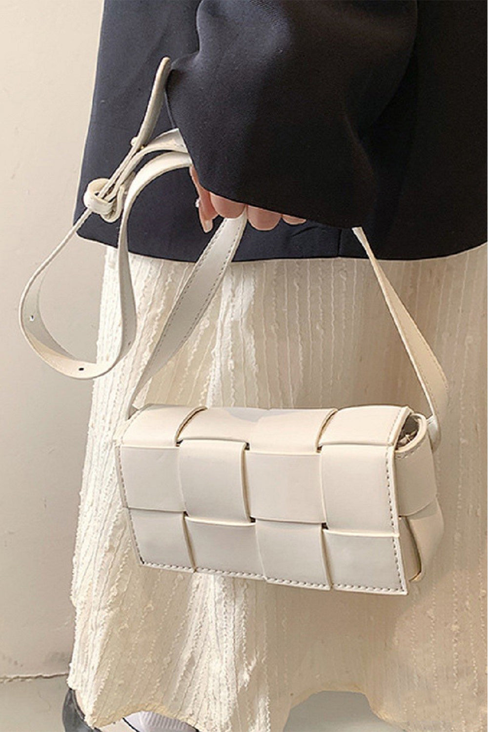 Zenana Vegan Leather Woven Crossbody Bag - In Style Chics Boutique LLC