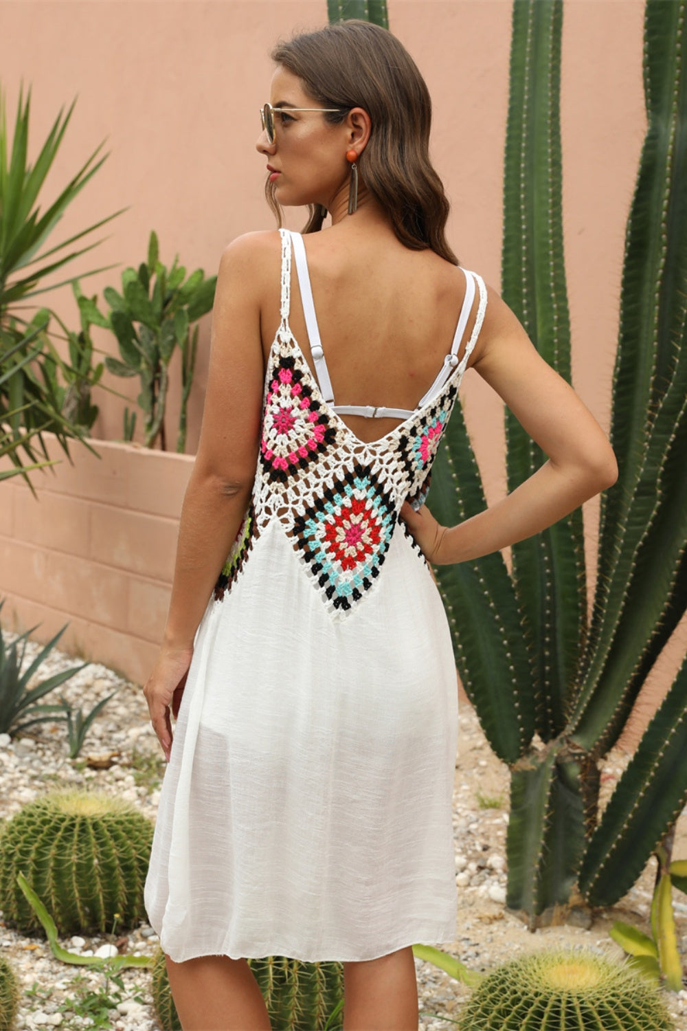 Geometric V-Neck Spaghetti Strap Cover Up Dress - More Colors! - In Style Chics Boutique LLC