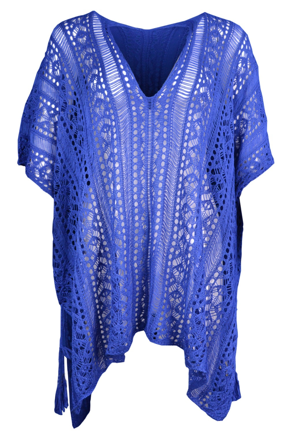 Cutout V-Neck Cover-Up with Tassel - More Colors! - In Style Chics Boutique LLC
