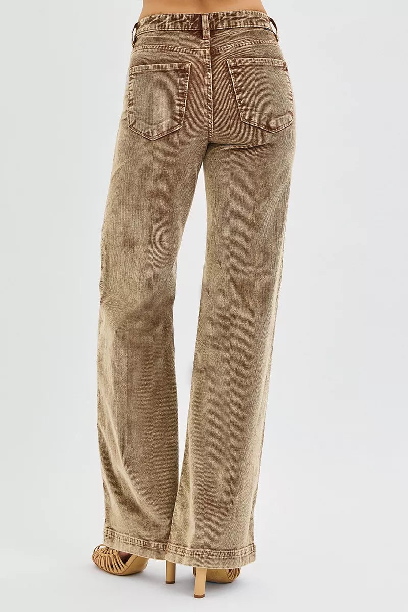 RISEN High Rise Wide Leg Corduroy Jeans at In Style Chics Boutique